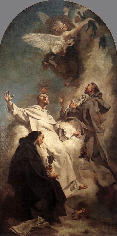 PIAZZETTA, Giovanni Battista Three Dominican Saints sg Germany oil painting art